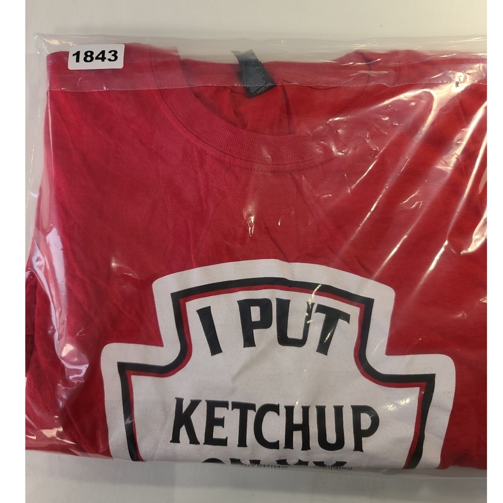 M&O Gold Men's XXL Red I Put Ketchup On My Ketchup Graphic TShirt Funny Food Tee - Picture 14 of 14